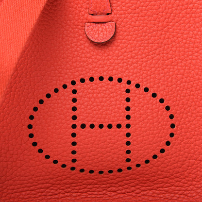 Hermes Taurillon Clemence Amazone Evelyne TPM Rouge Tomate 9 of 10