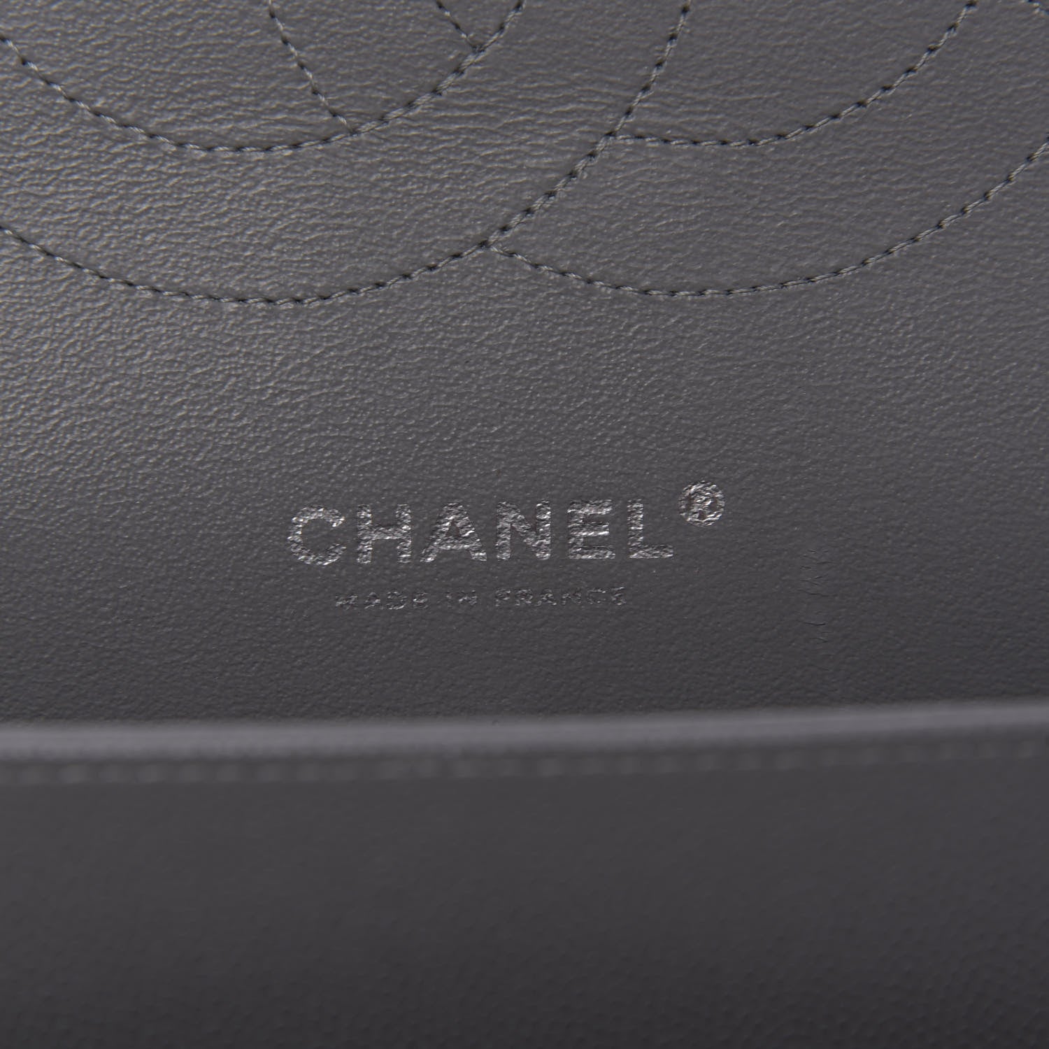 Chanel Caviar Quilted Jumbo Double Flap Dark Grey 7 of 10