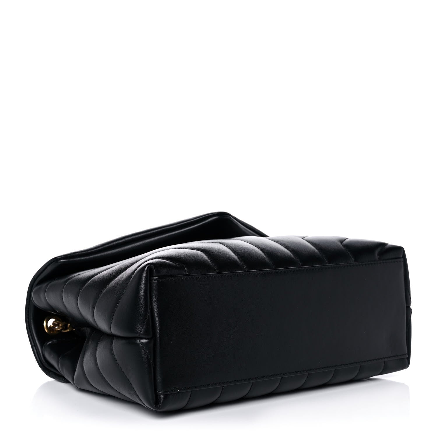 Saint Laurent Calfskin Y Quilted Monogram Small Loulou Chain Satchel Black 4 of 11