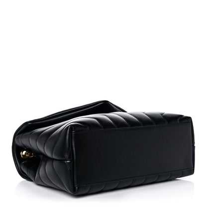 Saint Laurent Calfskin Y Quilted Monogram Small Loulou Chain Satchel Black 4 of 11