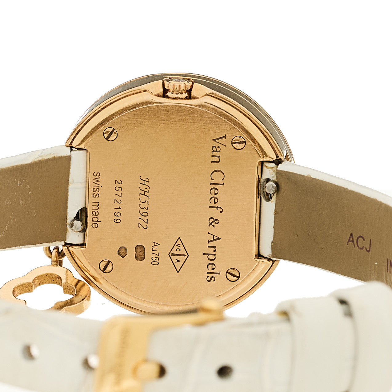 18K Rose Gold Alligator 25mm Charms Quartz Watch