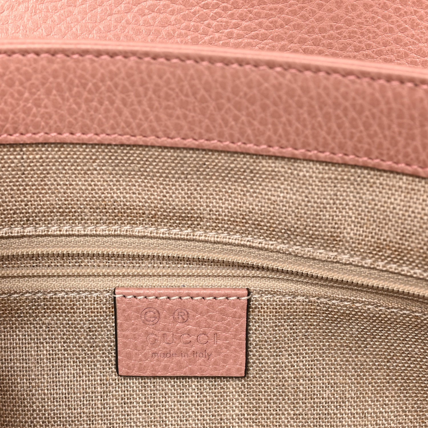 Gucci Dollar Calfskin Medium Interlocking G Top Handle Shoulder Bag Soft Pink 6 of 10