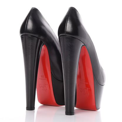 Christian Louboutin Shiny Calfskin Alta Vicky 160 Pumps 38 Black 4 of 8