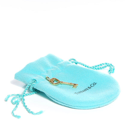 Tiffany 18K Yellow Gold Mini Heart Key Pendant 4 of 4