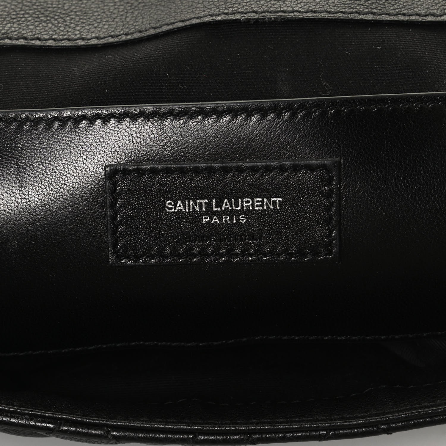 Saint Laurent Sheepskin Tri-Quilt Monogram Medium College Bag Black 6 of 10