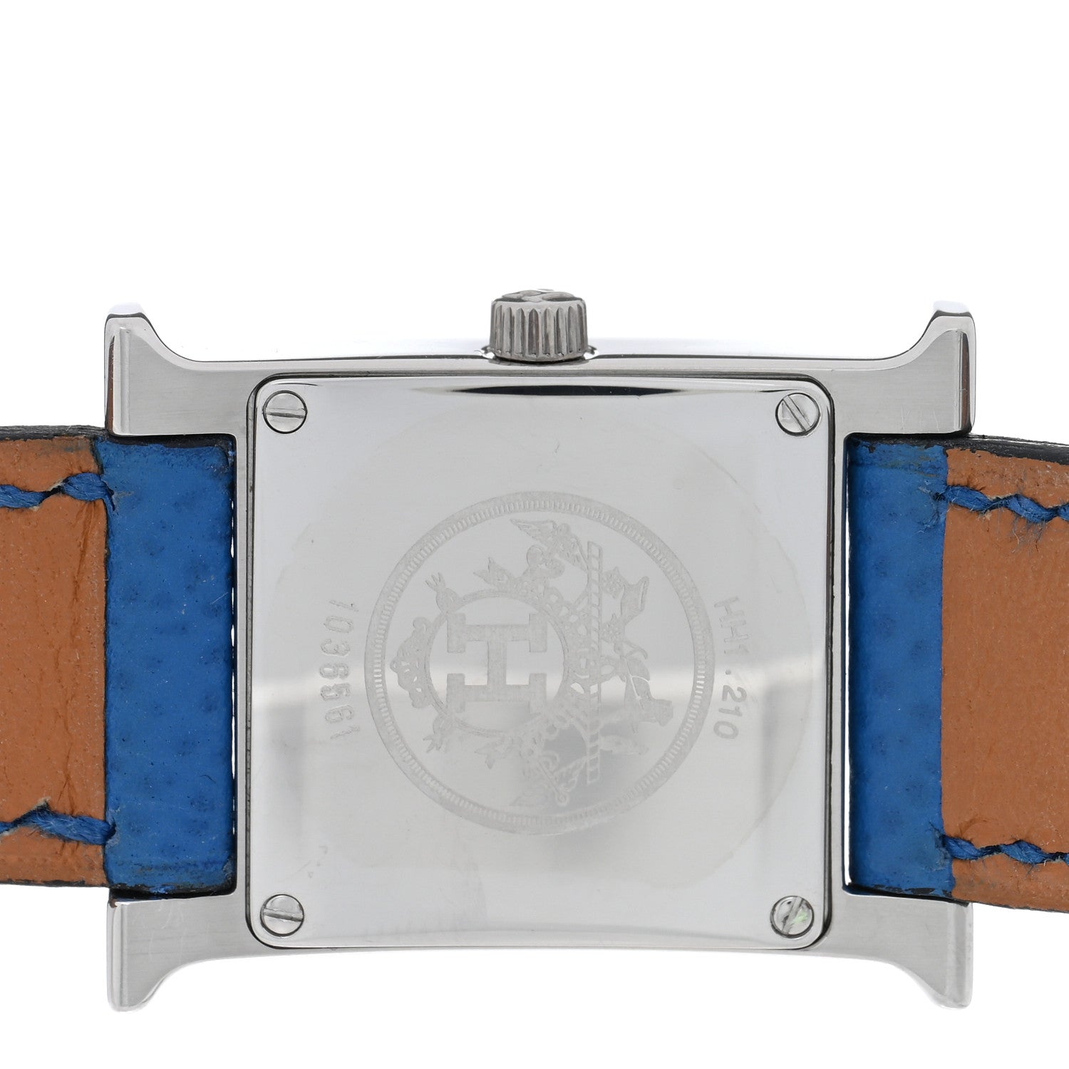 Hermes Stainless Steel Courchevel 21mm Heure H Hour Quartz Watch Bleu France 4 of 4
