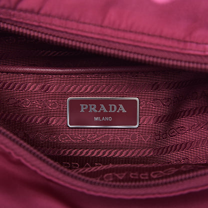 Prada Tessuto Nylon Vela Saffiano Messenger Bag Fuxia 6 of 10