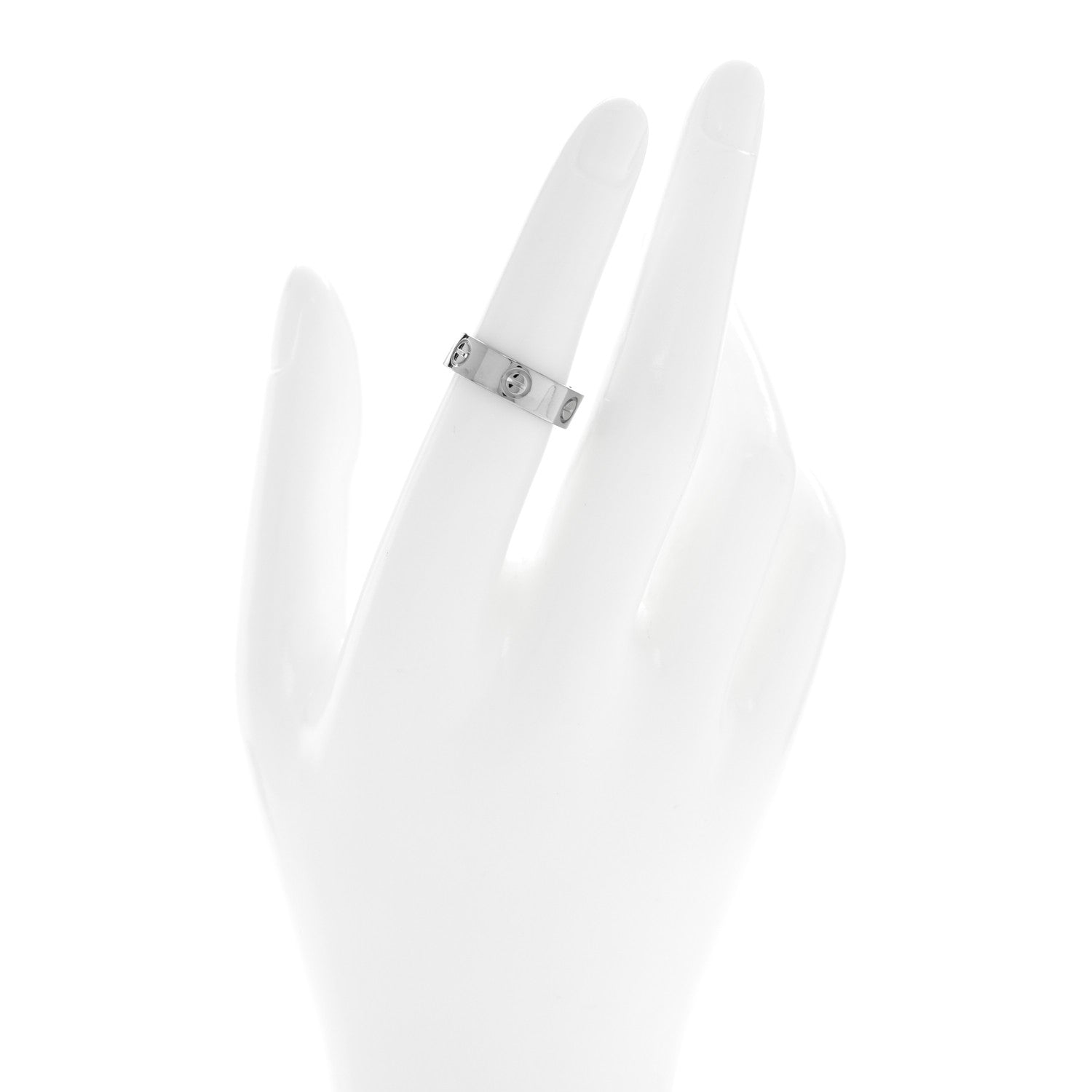Cartier 18K White Gold 5.5mm LOVE Ring 52 6 2 of 4