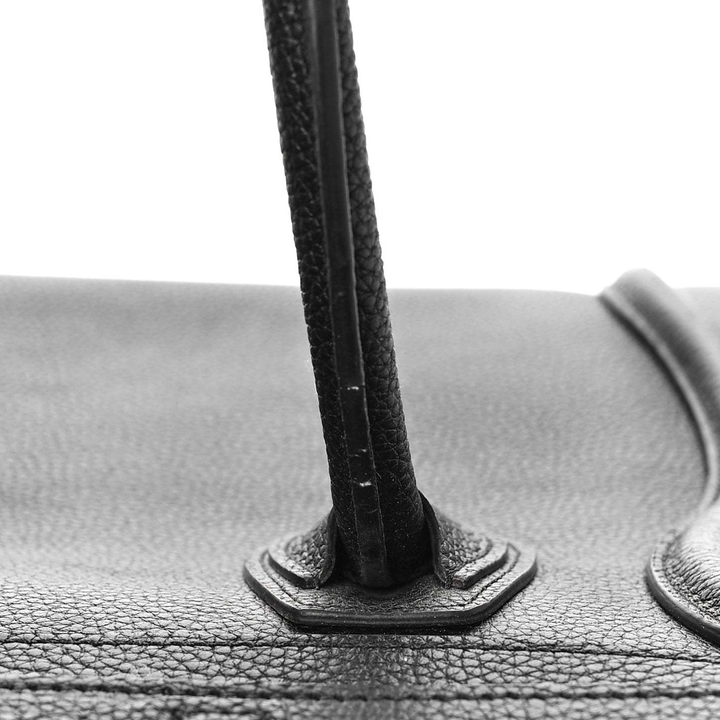 Drummed Calfskin Micro Luggage Black