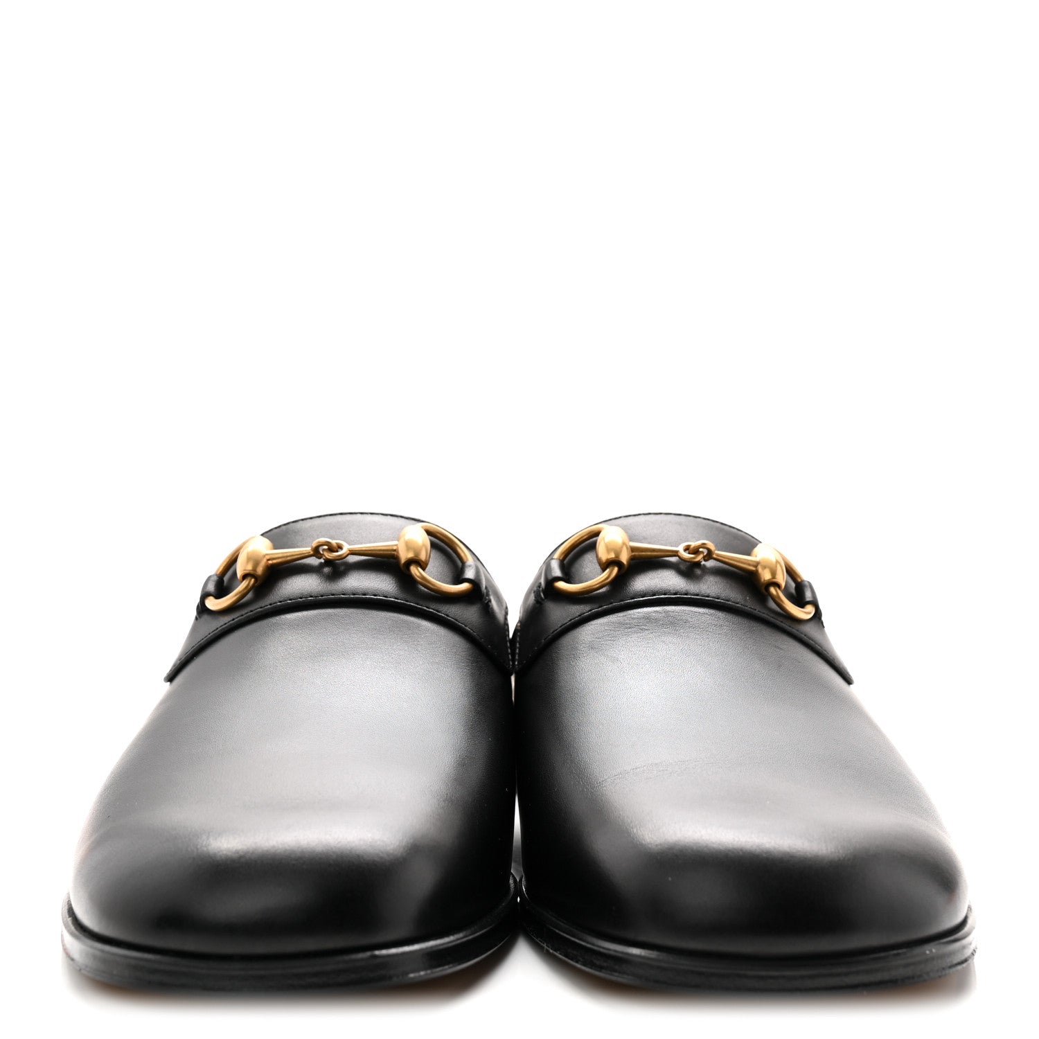 Gucci Jakarta Calfskin Mens Horsebit Slippers 7 Black 2 of 10