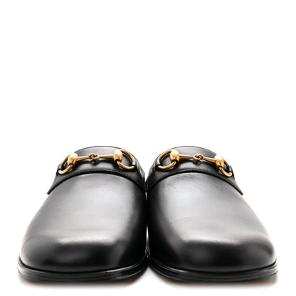 Gucci Jakarta Calfskin Mens Horsebit Slippers 7 Black 2 of 10