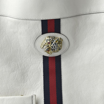 Gucci Suede Calfskin Large Rajah Chain Tote White 10 of 10