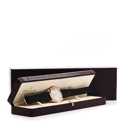 Patek Philippe 18K Rose Gold Alligator 38mm Calatrava Automatic Watch 5296R-010 5 of 5