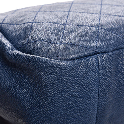 Chanel Caviar Quilted Framed Bowling Bag Blue 11 of 13