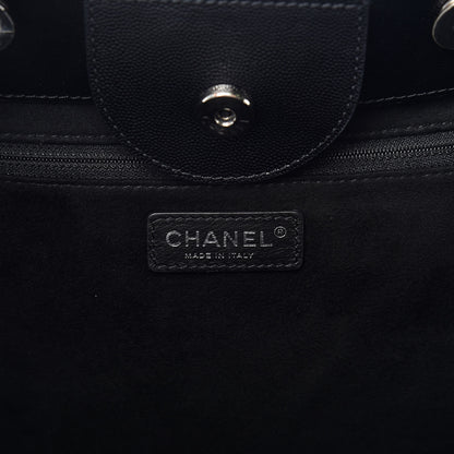Chanel Caviar Large Studded Deauville Tote Black 6 of 10