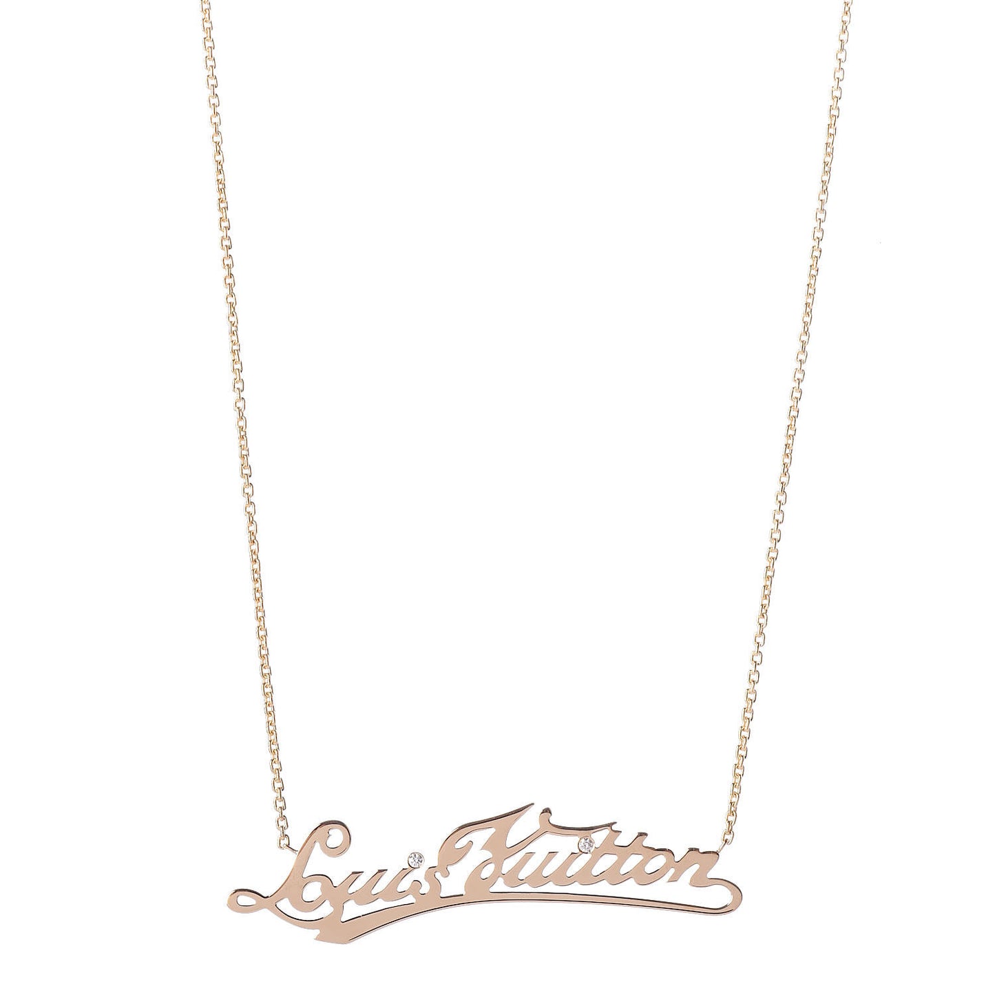 18K Yellow Gold Diamond ID Nameplate Necklace