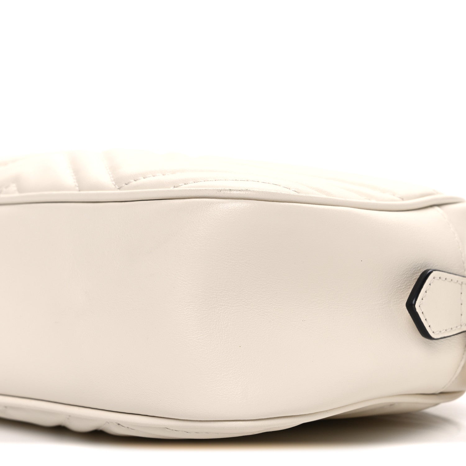 Gucci Calfskin Matelasse Small GG Marmont Chain Shoulder Bag White 10 of 12