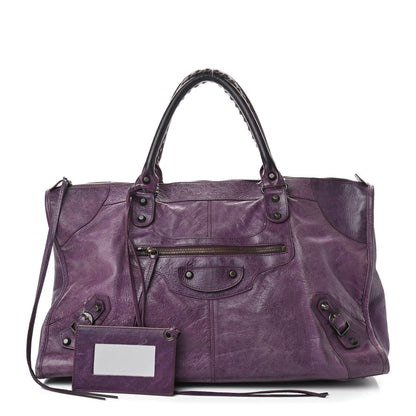 Balenciaga Agneau Classic Hardware Work Raisin 1 of 15