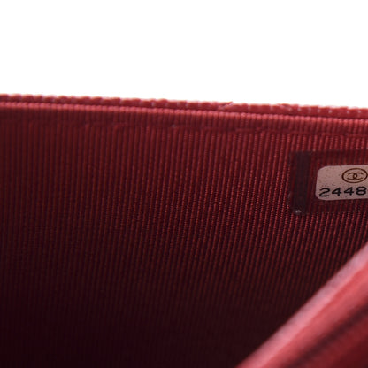 Chanel Caviar Quilted Wallet on Chain WOC Red 8 of 11