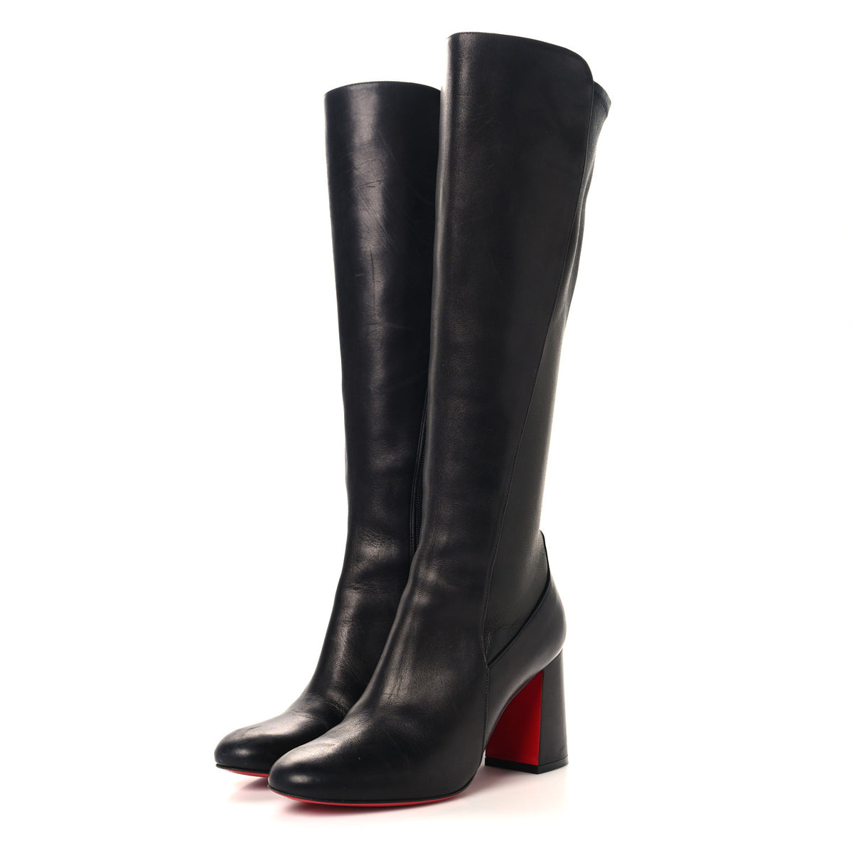 Calfskin Jane Botta 55 Knee High Boots 36.5 Black