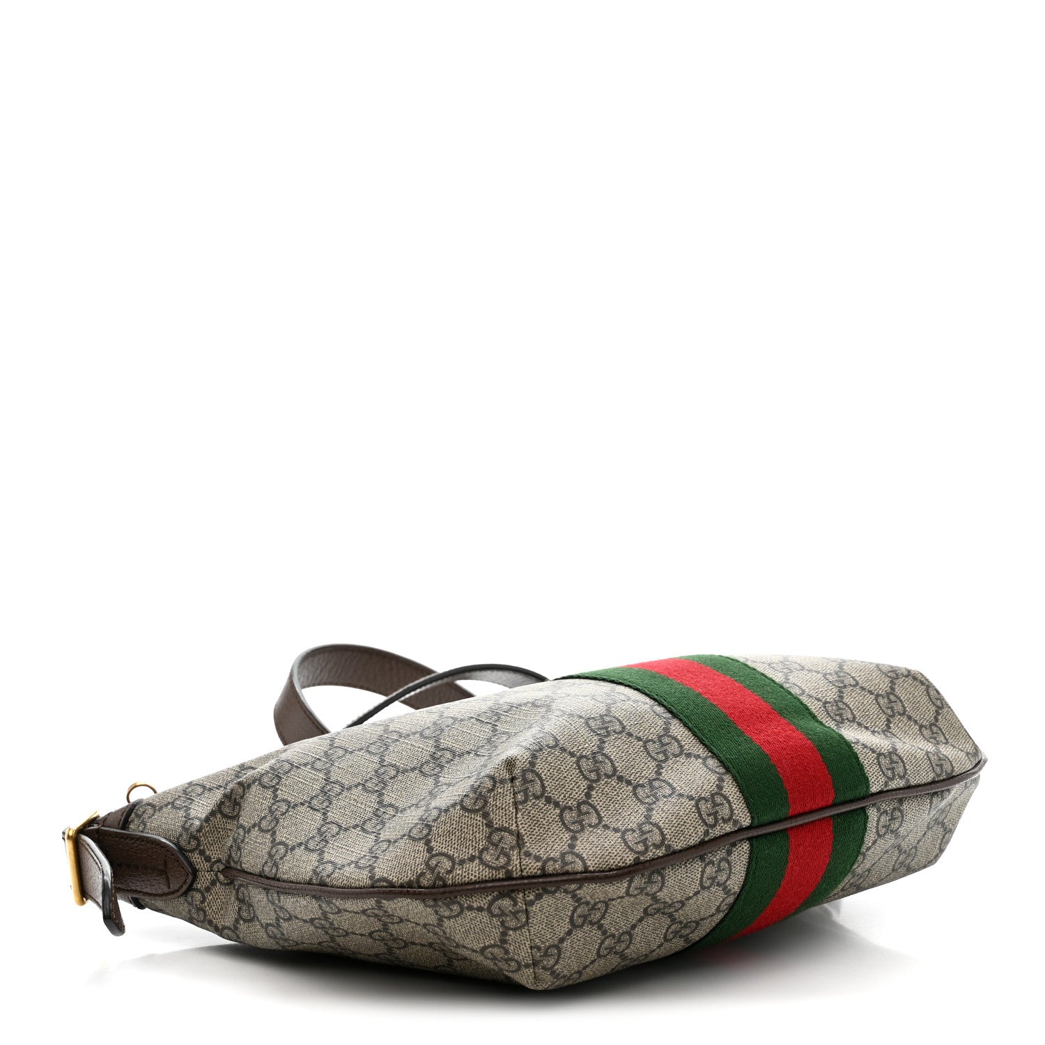 Gucci GG Supreme Monogram Web Small Ophidia Half Moon Hobo Brown 4 of 11