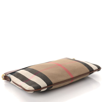 Burberry House Check Derby Peyton Crossbody Clutch Bag Tan 4 of 9