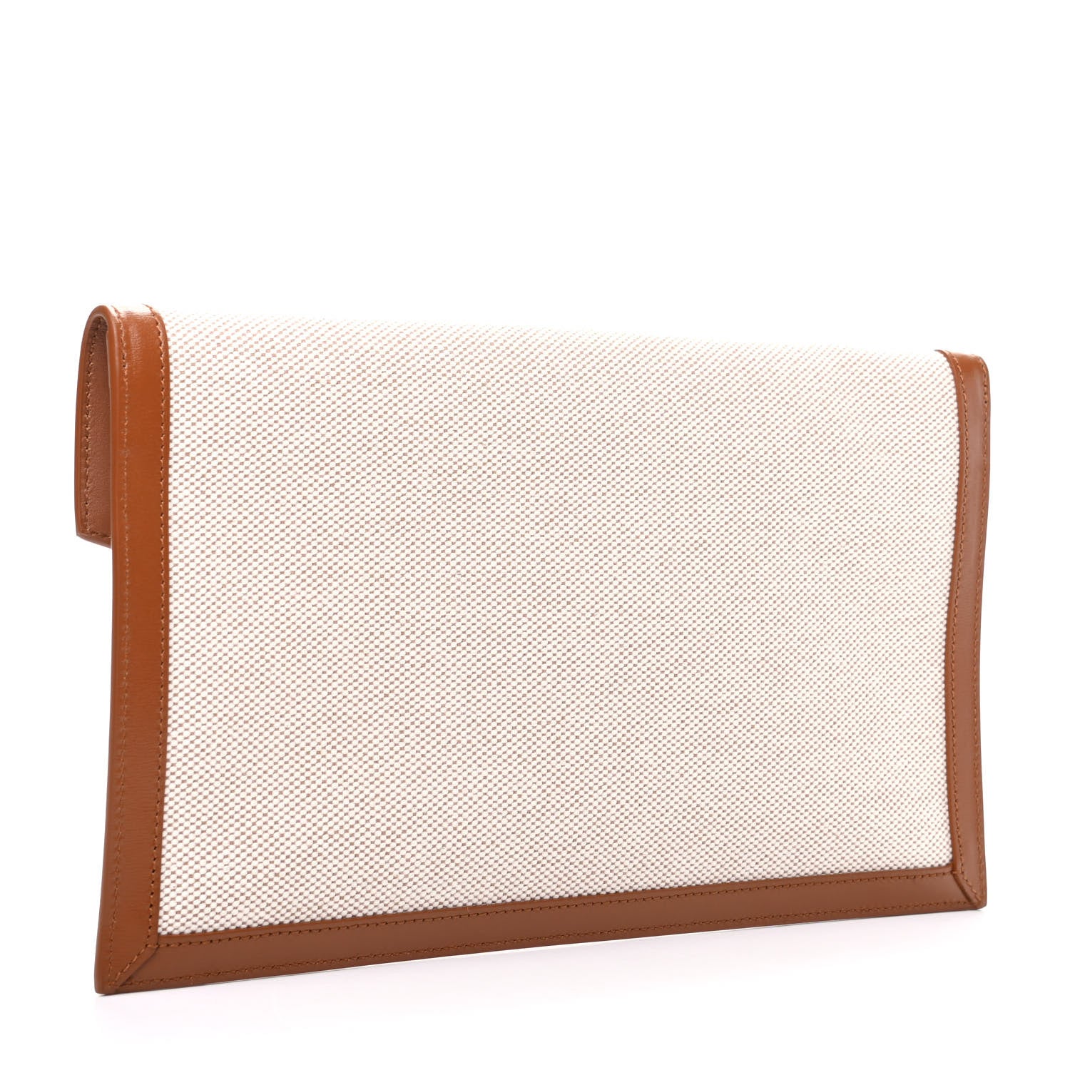 Saint Laurent Canvas Uptown Pouch Natural Beige Brick 3 of 7