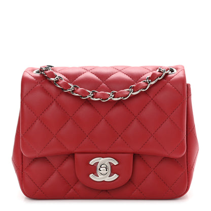 Chanel Lambskin Quilted Mini Square Flap Red 1 of 10