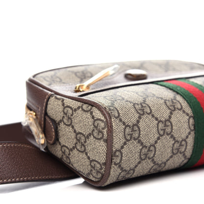 Gucci GG Supreme Monogram Web Small Ophidia Belt Bag 95 38 Dark Brown 8 of 10
