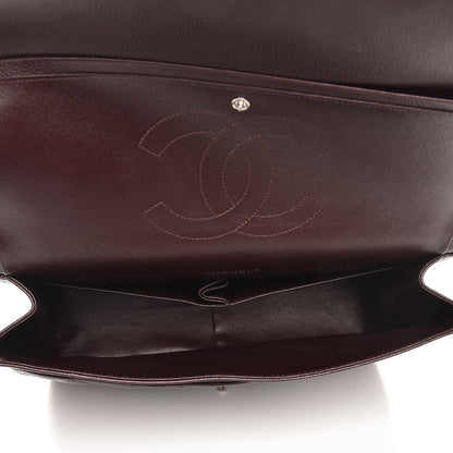 Chanel Caviar Quilted Maxi Double Flap Dark Purple 6 of 9