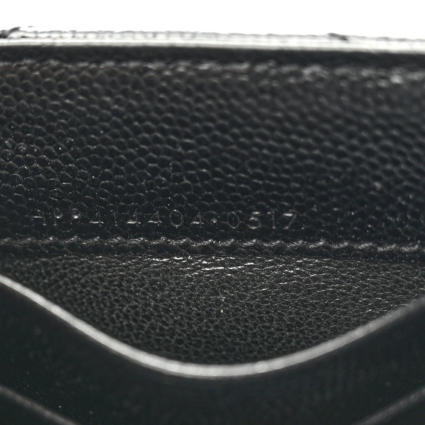 Grain De Poudre Matelasse Chevron Small Monogram Envelope Wallet Black