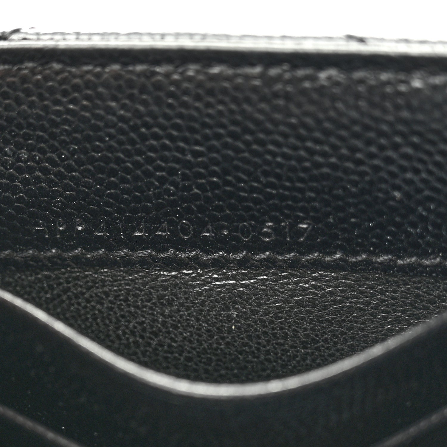 Saint Laurent Grain De Poudre Matelasse Chevron Small Monogram Envelope Wallet Black 7 of 7