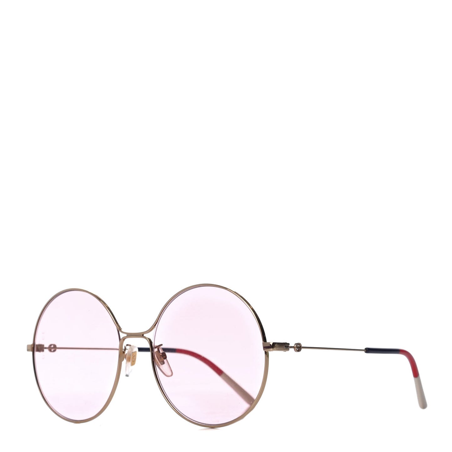 Round Sunglasses GG0395S Red Blue White