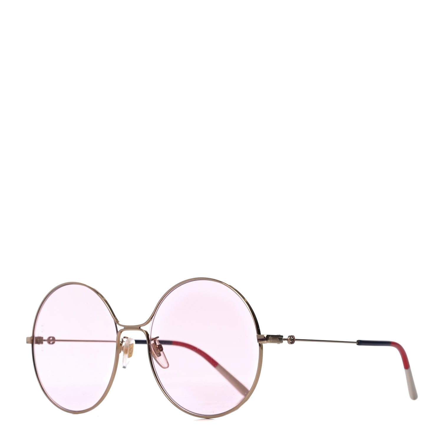 Gucci Round Sunglasses GG0395S Red Blue White 1 of 8