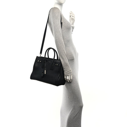 Saint Laurent Grained Calfskin Small Supple Sac De Jour Black 2 of 11