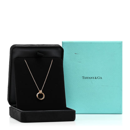Tiffany 18K Rose Gold Paloma's Melody Mini Circle Pendant Necklace 5 of 5