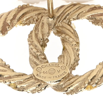 Chanel Crystal Twisted CC Earrings Gold 4 of 4