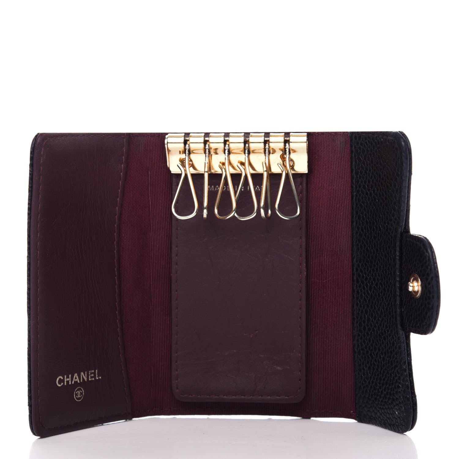 Chanel Caviar Quilted 6 Key Holder Black 5 of 9