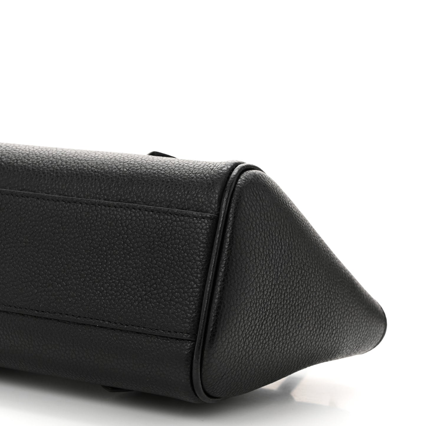 Hammered Calfskin Small Firenze East West Tote Bag Black
