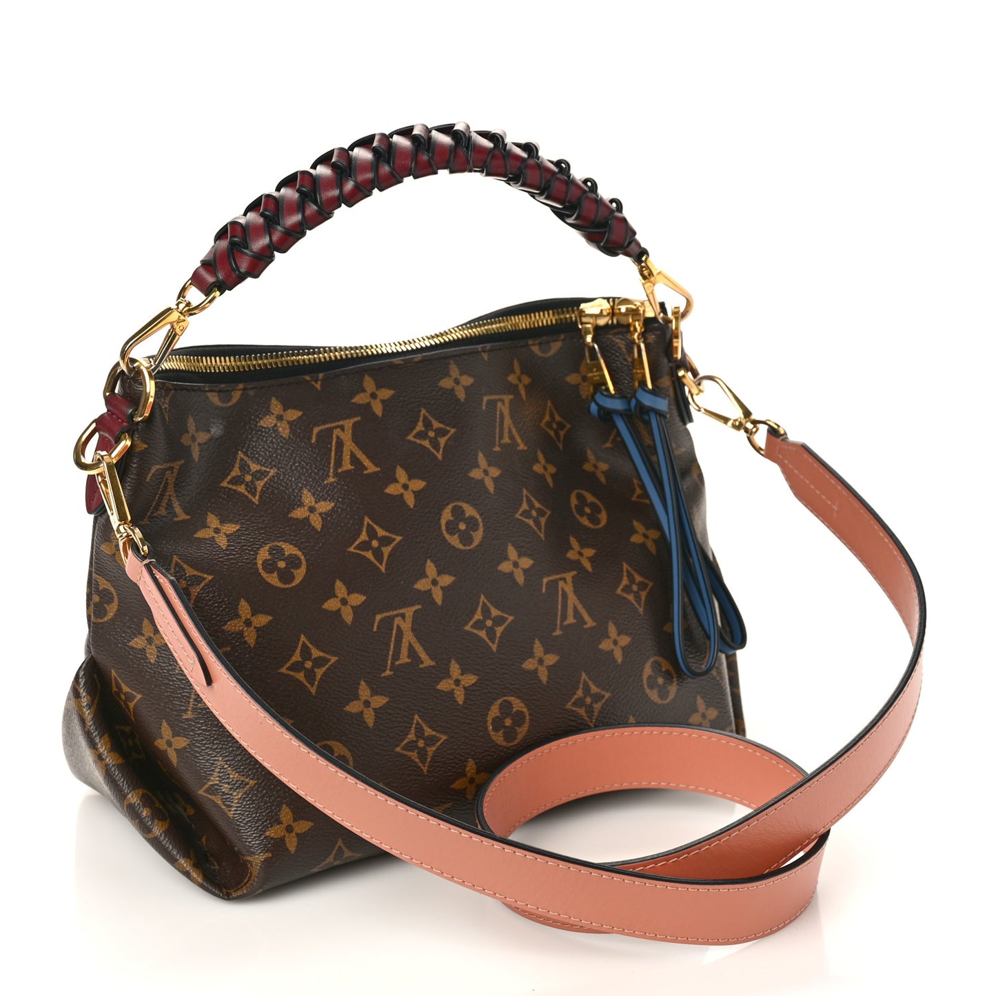 Monogram Beaubourg Hobo Mini Bordeaux Red Peach Safran