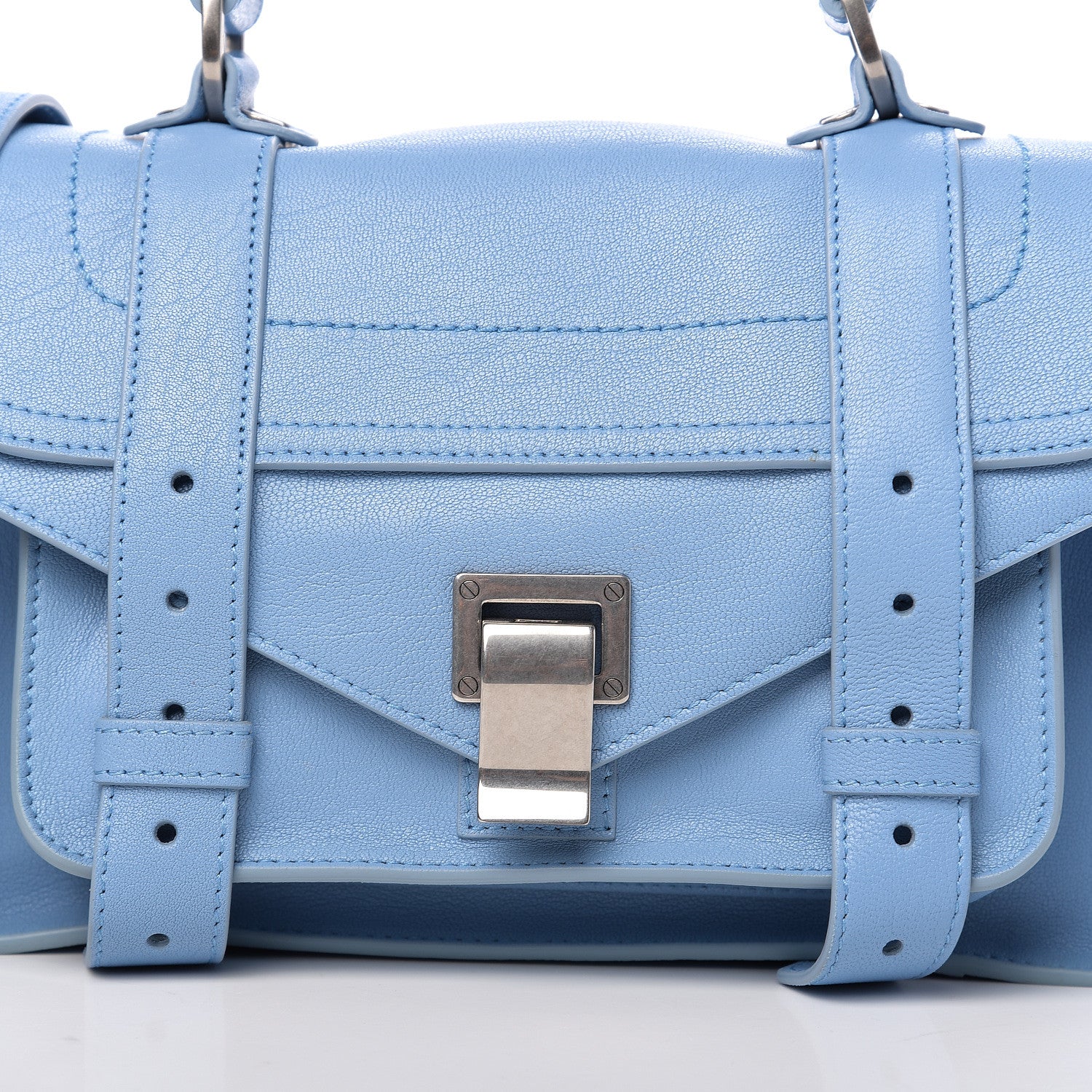 Proenza Schouler Lambskin Tiny PS1 Satchel Light Blue 9 of 9