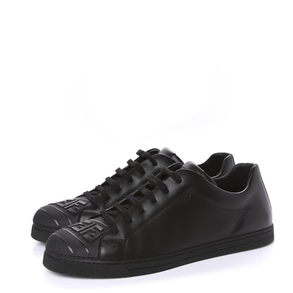 Fendi Calfskin FF Sneakers 12 Black 3 of 10