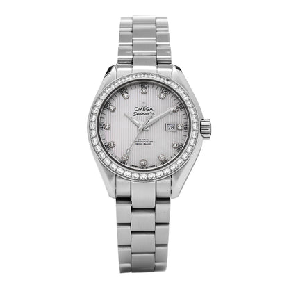 Omega Stainless Steel Diamond Bezel Mother of Pearl 34mm Seamaster Aqua Terra Co-Axial Chronometer Automatic Watch 231.15.34.20.55.001 1 of 5