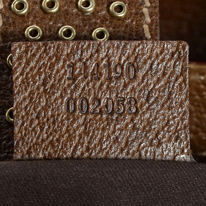 Gucci Monogram Studded Pelham Borchie Flap Bag Brown 7 of 7