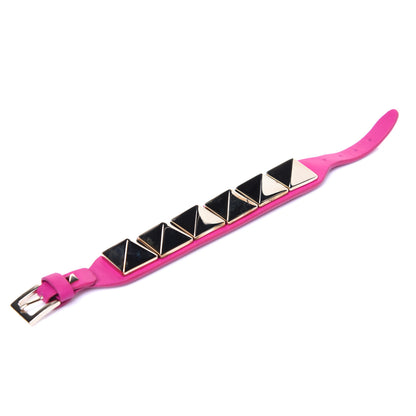 Valentino Garavani Calfskin Macro Rockstud Bracelet Pink 11 of 14