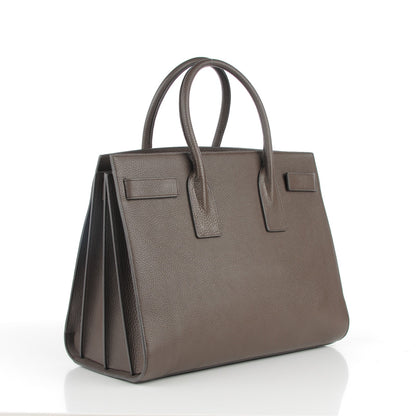 Saint Laurent Grained Calfskin Large Sac de Jour Carryall Earth 3 of 7