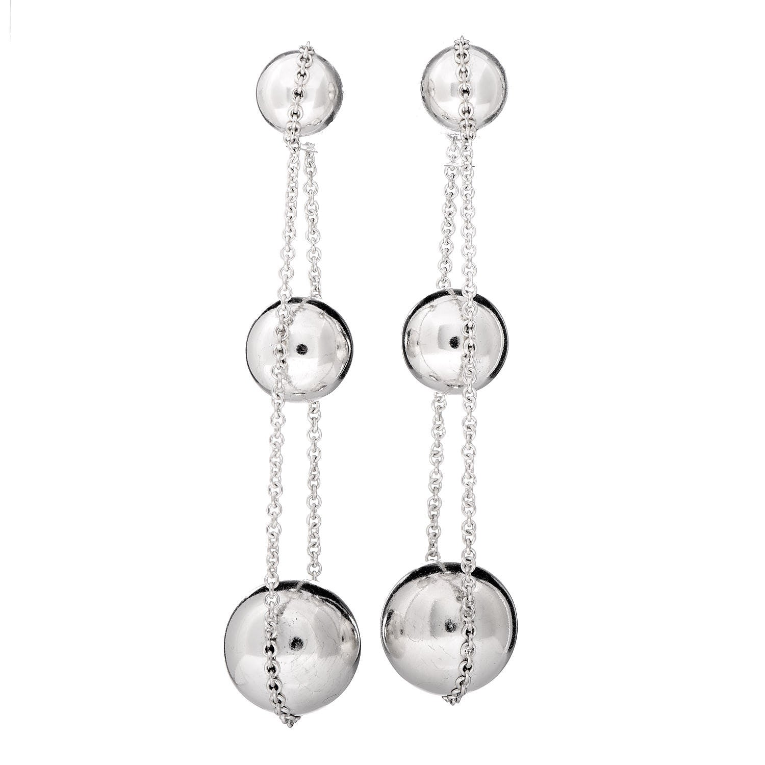 Tiffany Sterling Silver HardWear Triple Drop Earrings 1 of 5