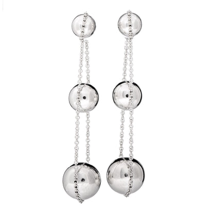Tiffany Sterling Silver HardWear Triple Drop Earrings 1 of 5