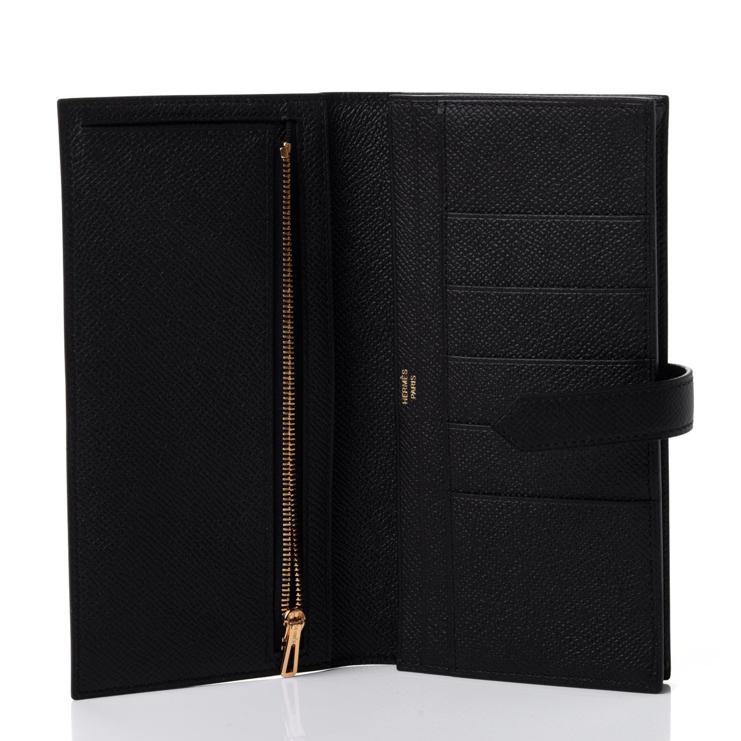 Hermes Epsom Bearn Gusset Wallet Black 4 of 5