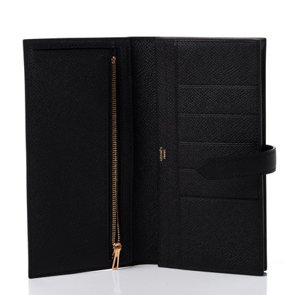 Hermes Epsom Bearn Gusset Wallet Black 4 of 5